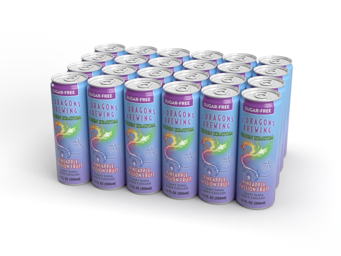 White/Red/Green Botanical Sodas for Wholesale customers