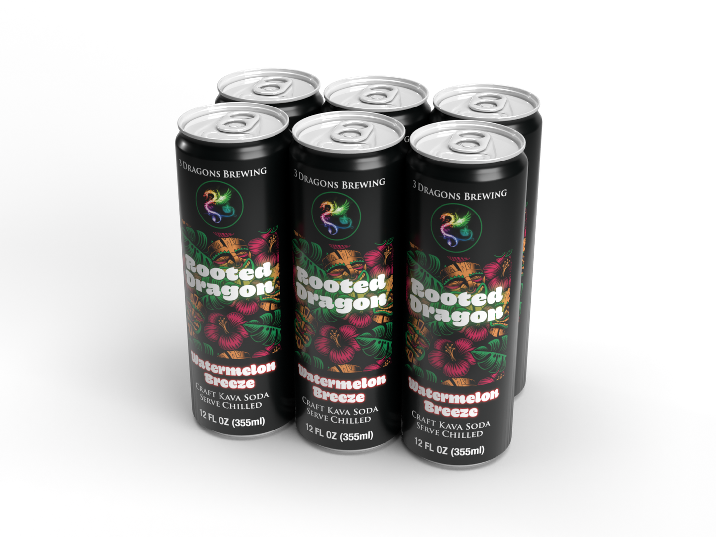 Rooted Dragon Kava Soda (Watermelon Breeze)