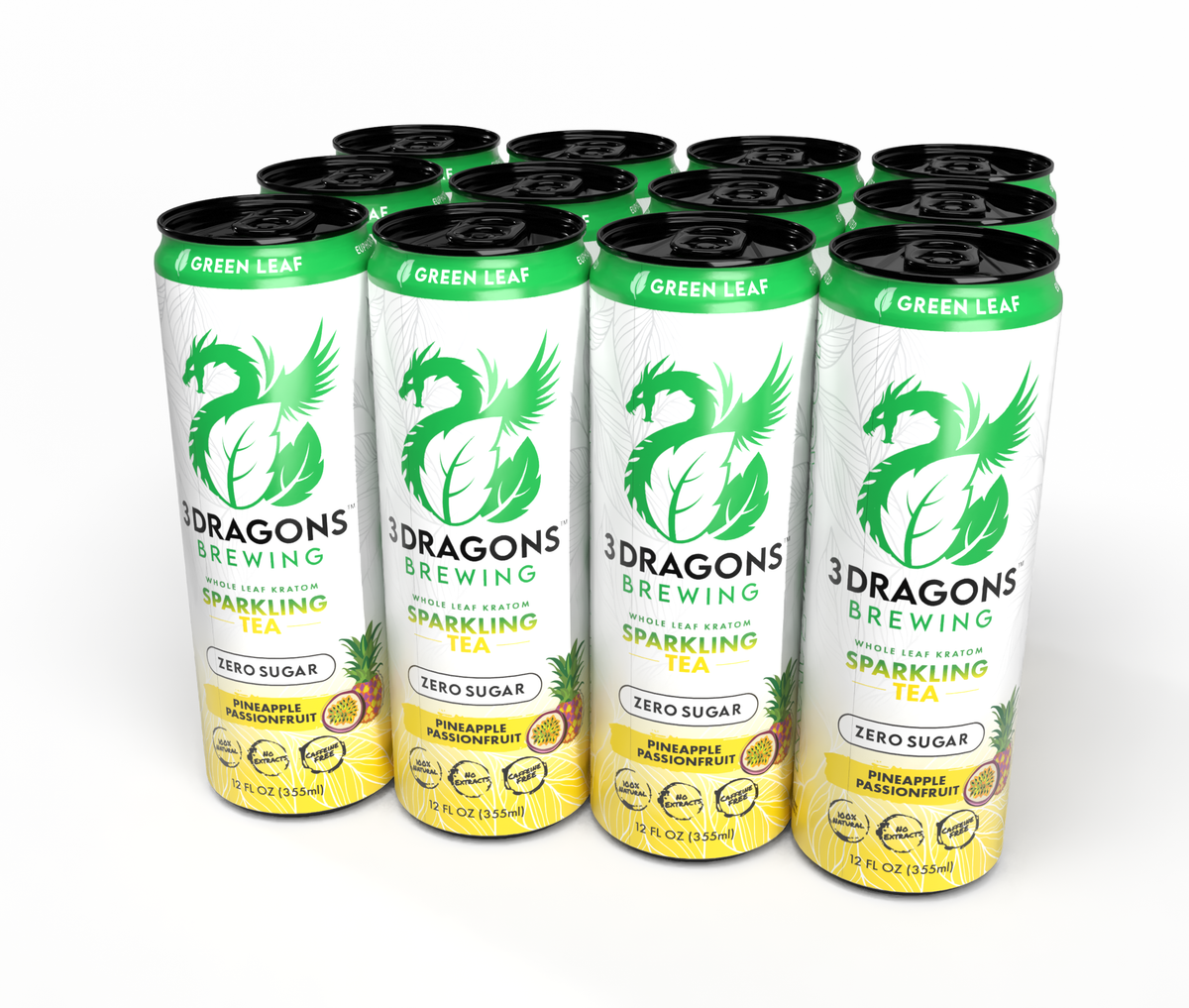 Sugar Free Green Strain Botanical Sparkling (Pineapple Passion-fruit)